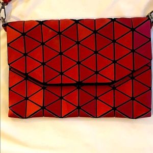 Red Geometric Clutch purse